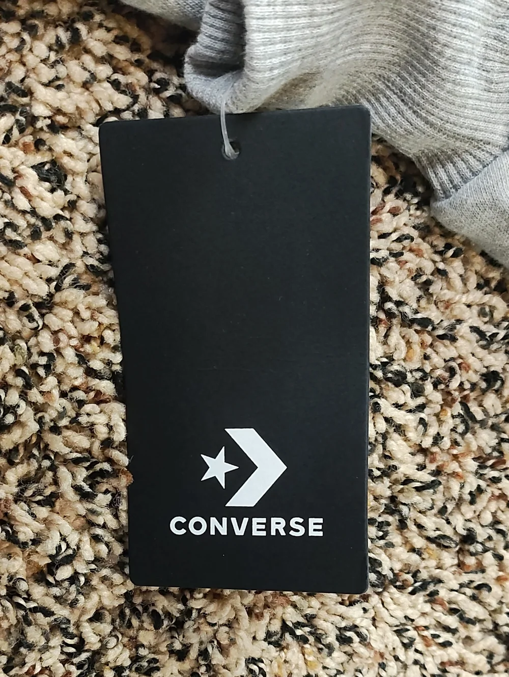 Converse | Girls Light Gray Quarter-Zip Pullover